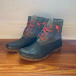 Sperry Olive Green duck boot